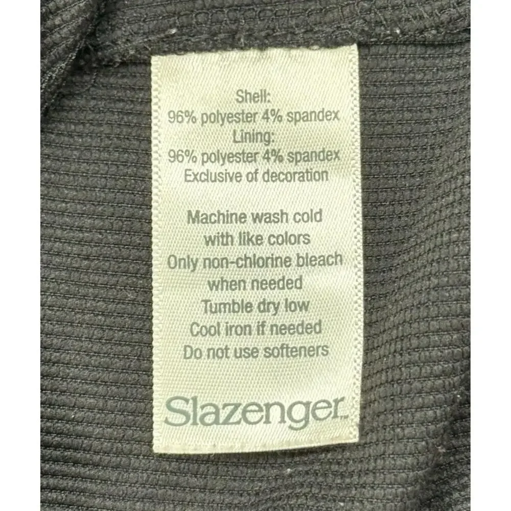 Slazenger Black Belt Loops Front Button Closure Pocket Aline Skirt Skort Size 12